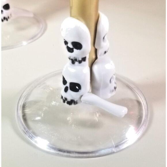 Halloween Goblet Plastic Skull Claw Glasses Halloween Party Red Gold Lot of 8 - Picture 8 of 13